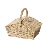 Adam Schmidt Deckelkorb Vollweide mit Stoffausschlag...