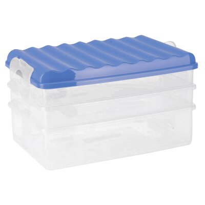Axentia 3-teilige Aufschnittdose Stapelbox 24x13x16,5 cm