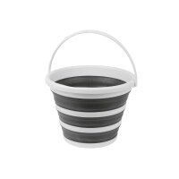 Axentia Eimer faltbar 10 ltr. weiß und dunkelgrau
