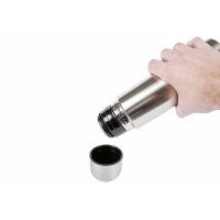 Axentia Isolierflasche mit Druckverschluß Edelstahl...