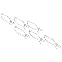 Axentia Rouladenklammern Edelstahl 6 Stück