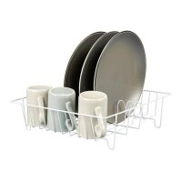 Axentia Geschirrabtropfkorb 34,5x34,5 cm weiß