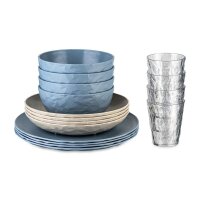 Koziol Clubset Göteborg Geschirrset 16-tlg. sand blau