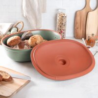 Römertopf Brottopf Frische-Topf oval Maxi grün...