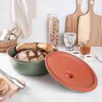 Römertopf Brottopf Frische-Topf rund grün...