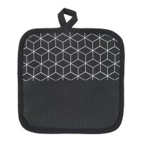 Metaltex Topflappen Baumwolle schwarz 2er Set