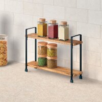 Metaltex Gewürzregal York Lava 2-Etagen 8x34x23 cm