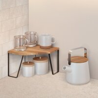 Metaltex Gewürz-Eckregal York Lava 1-Etage 25x25x16 cm