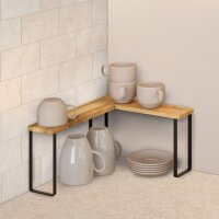 Metaltex Gewürzregal York Lava 1-Etage 8x27x16 cm...