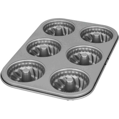 Birkmann Mini-Gugelhupfblech für 6 Stück Ø7 cm 26,5x18,5x3 cm
