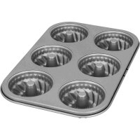 Birkmann Mini-Gugelhupfblech für 6 Stück Ø7 cm 26,5x18,5x3 cm