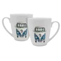 Geda Henkelbecher VW Bulli T1 blau 360 ml Porzellan