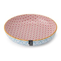 Mikasa Pastaschale Pasta-Bowl Geometric Blue 900 ml...