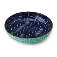 Mikasa Pastaschale Pasta-Bowl Indigo Chevron 900 ml...
