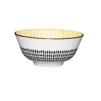 Mikasa Müslischale Bowl Yellow Stripe weiß 500...