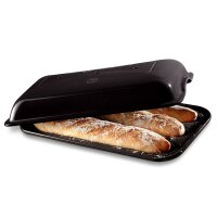 Emile Henry Brotbackform Baguette-Set Fusain...