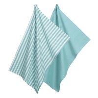 Kela Geschirrtuch Caja 70x50 cm rauchblau 2er Satz