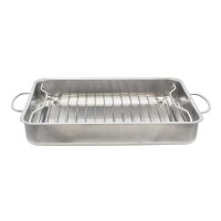 Elo Bratreine Basic 40x32x6,5 cm mit Grilleinsatz Edelstahl