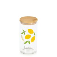 Zeller Present Vorratsglas Lemon mit Bambusdeckel 850 ml