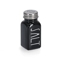 Zeller Present Salzstreuer Salt Glas Metall 80 ml schwarz