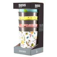 Sigg Kindertrinkbecher Wildlife 0,35 ltr. Edelstahl 4er Set