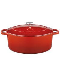 Küchenprofi Bratentopf Bretagne oval 33 cm 7 ltr. rot
