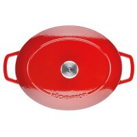 Küchenprofi Bratentopf Bretagne oval 33 cm 7 ltr. rot