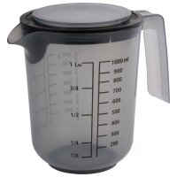 APS Rührbecher mit Deckel Mixup transparent grey 1,0...