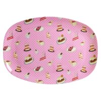 Rice Servierplatte 30x22 cm Sweet Cake Print Melamin