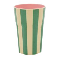Rice Becher 400 ml Green Stripe Print Melamin
