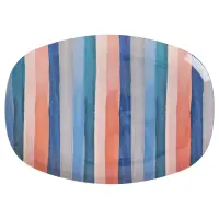 Rice Servierplatte 30x22 cm New York Stripes Print Melamin