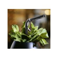 Knyg Trinkhalme biegsam 22 cm 5er Pack Edelstahl silber