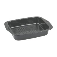 CHG Aroma-Bräter mit Deckel 39x28x7 cm Emaille schwarz