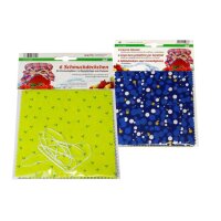 Deti Schmuckdeckchen Baumwolle 6er Pack 3 grün 3 blau