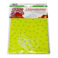 Deti Schmuckdeckchen Baumwolle 6er Pack 3 grün 3 blau