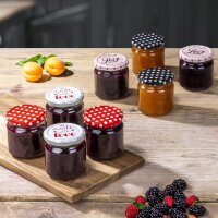 HI Einmachglas 210 ml mit Deckel Love Punkte 4er Set