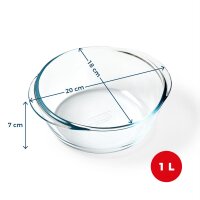 Pyrex Airfryer Glasform rund 20x18x7 cm 1,1 ltr.