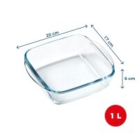 Pyrex Airfryer Glasform quadratisch 20x17x6 cm 1 ltr.
