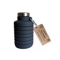 Pandoo Trinkflasche 700 ml faltbar Silikon schwarz