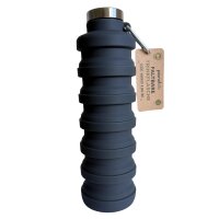 Pandoo Trinkflasche 700 ml faltbar Silikon schwarz