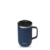 Qwetch Isolier-Teebecher 470 ml Edelstahl granit nachtblau