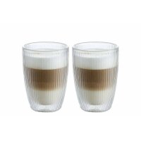 Weis Gläser doppelwandig gerillt XL 350 ml 2er Set