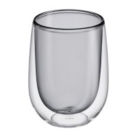 Cilio Milchkaffee-Glas Verona 250 ml doppelwandig grau...