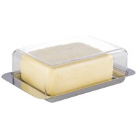APS Butterdose für 250g Butter Edelstahl Kunststoff