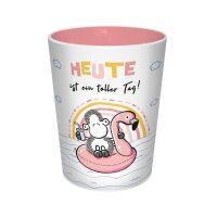 Geda Kaffeebecher Sheepworld Toller Tag Flamingo 280 ml